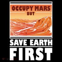 Occupy Mars But Save Earth First Backpack thumb 2