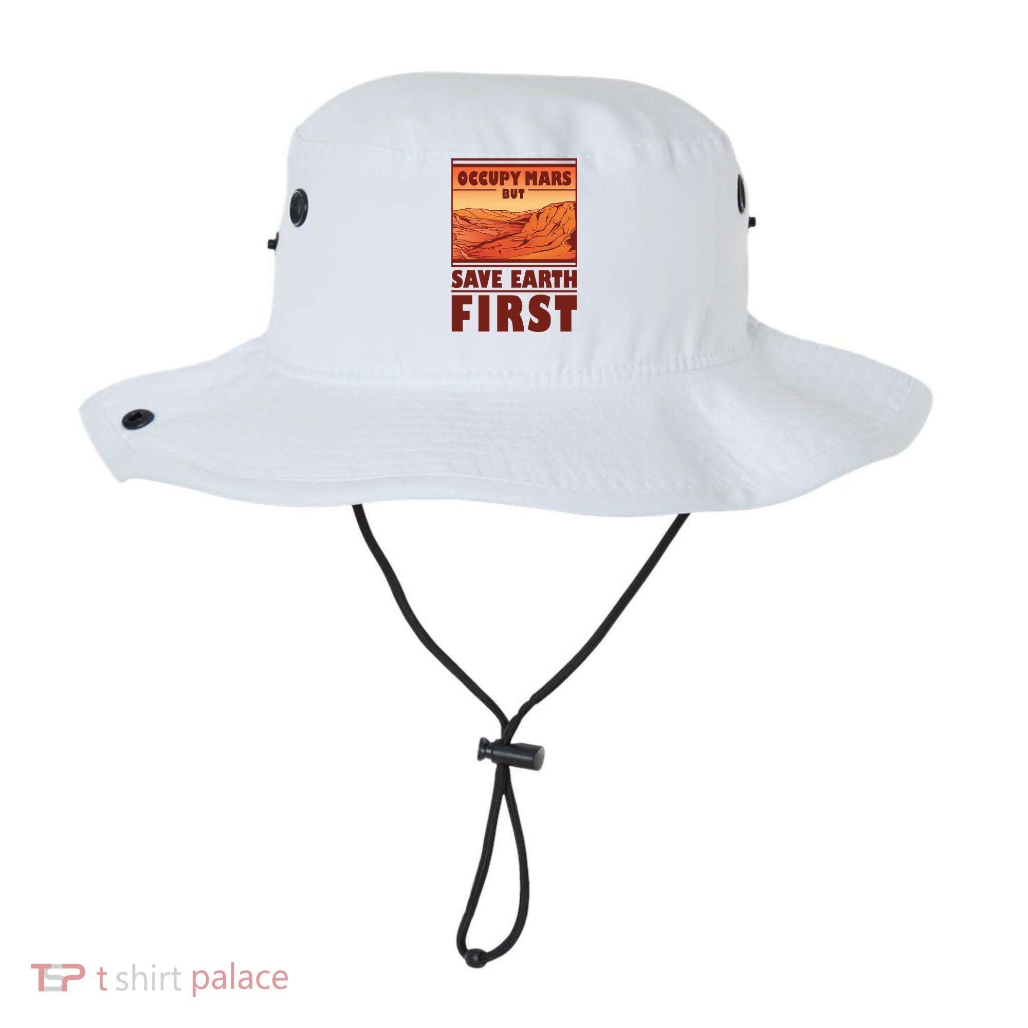 Occupy Mars But Save Earth First Bucket Hat