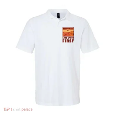 Occupy Mars But Save Earth First Polo