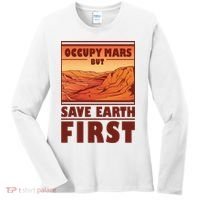 Occupy Mars But Save Earth First Women's Long Sleeve Shirt thumb 0