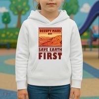 Occupy Mars But Save Earth First Kids Hoodie thumb 3