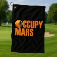 Occupy Mars Space Golf Towel thumb 1