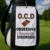 OCD Obsessive Chocolate Disorder Golf Towel thumb 2