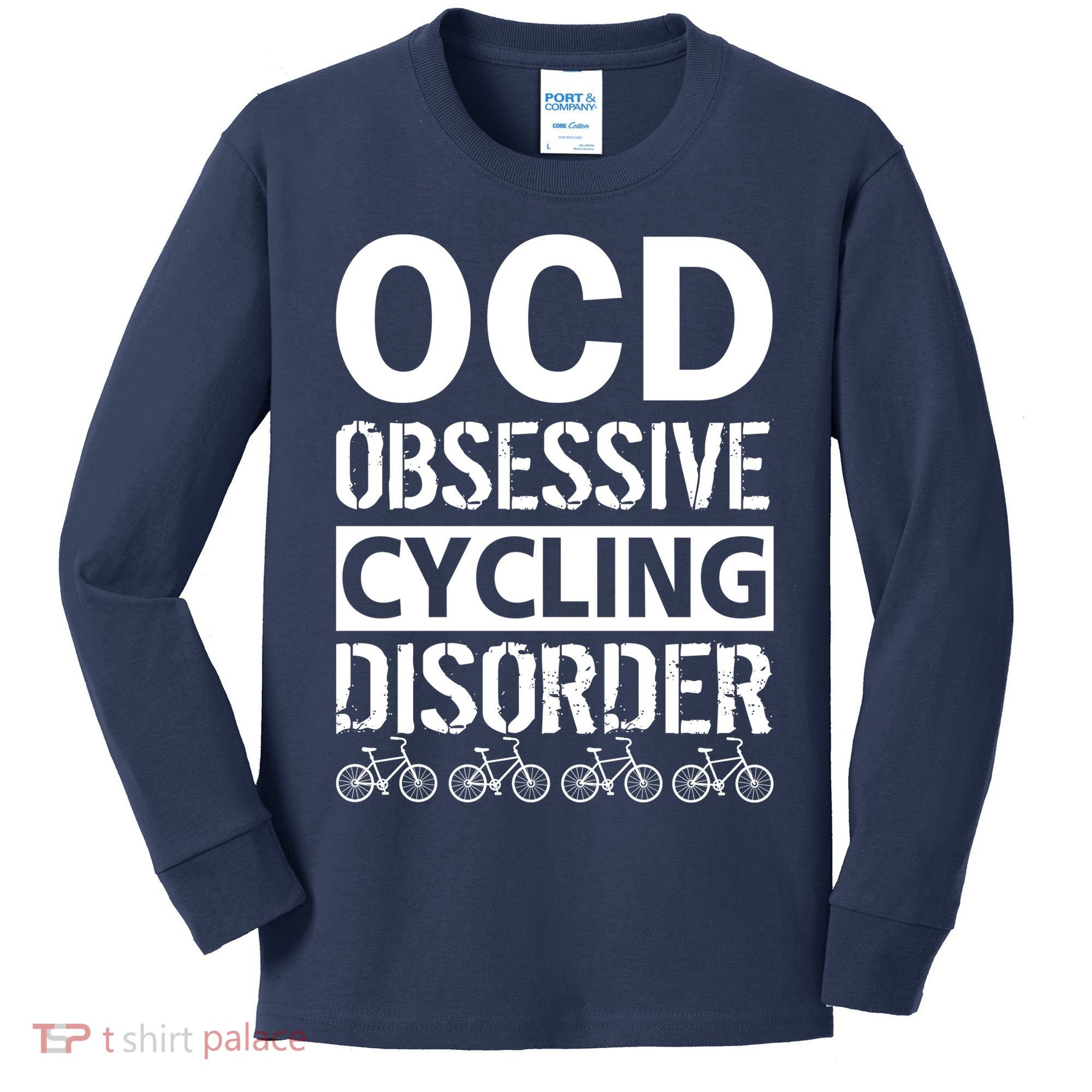 OCD Obsessive Cycling Disorder Kids Long Sleeve Shirt