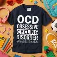 OCD Obsessive Cycling Disorder Kids T-Shirt thumb 3