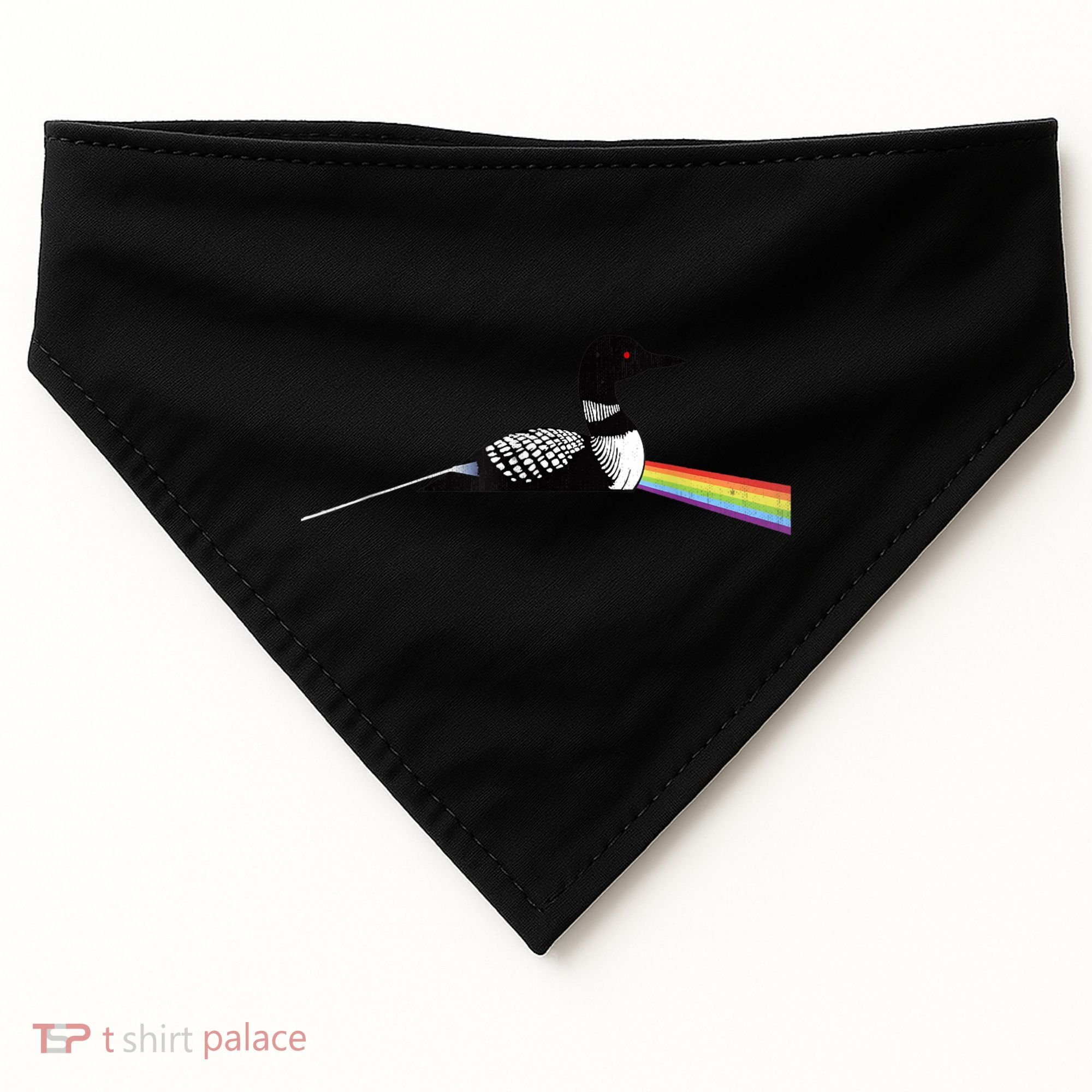 Original Classic Dark Side Of The Loon Bird Watching USA-Made Doggie Bandana
