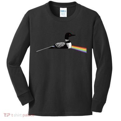 Original Classic Dark Side Of The Loon Bird Watching Kids Long Sleeve Shirt