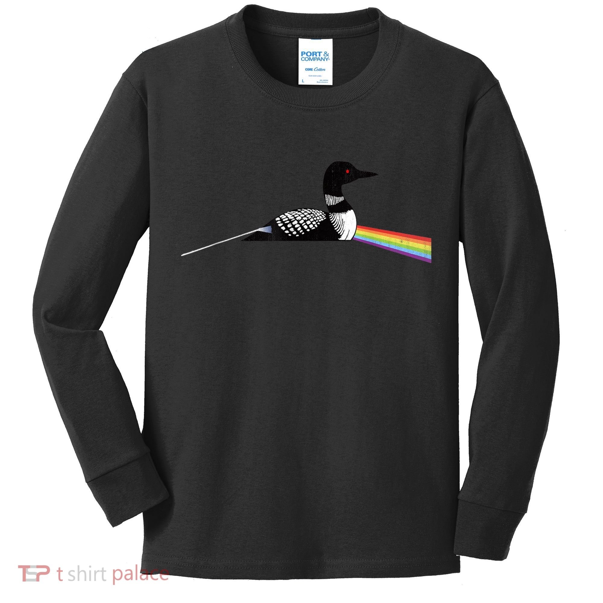 Original Classic Dark Side Of The Loon Bird Watching Kids Long Sleeve Shirt