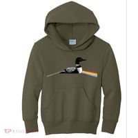 Original Classic Dark Side Of The Loon Bird Watching Kids Hoodie thumb 0