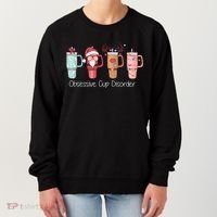 Obsessive Cup Disorder Cute Christmas Funny Women's Sweatshirt thumb 0