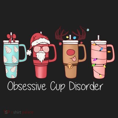 Obsessive Cup Disorder Cute Christmas Funny Women's Sweatshirt