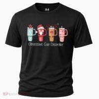 Obsessive Cup Disorder Cute Christmas Funny Cooling Performance Crew T-Shirt thumb 0