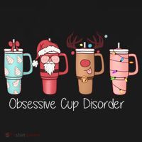 Obsessive Cup Disorder Cute Christmas Funny Cooling Performance Crew T-Shirt thumb 4