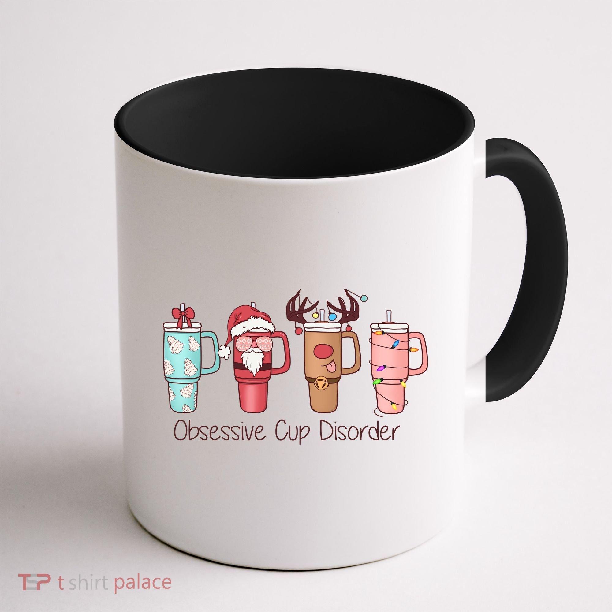 Obsessive Cup Disorder Cute Christmas Funny Coffee Mug