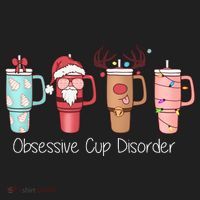 Obsessive Cup Disorder Cute Christmas Funny Beanie thumb 2