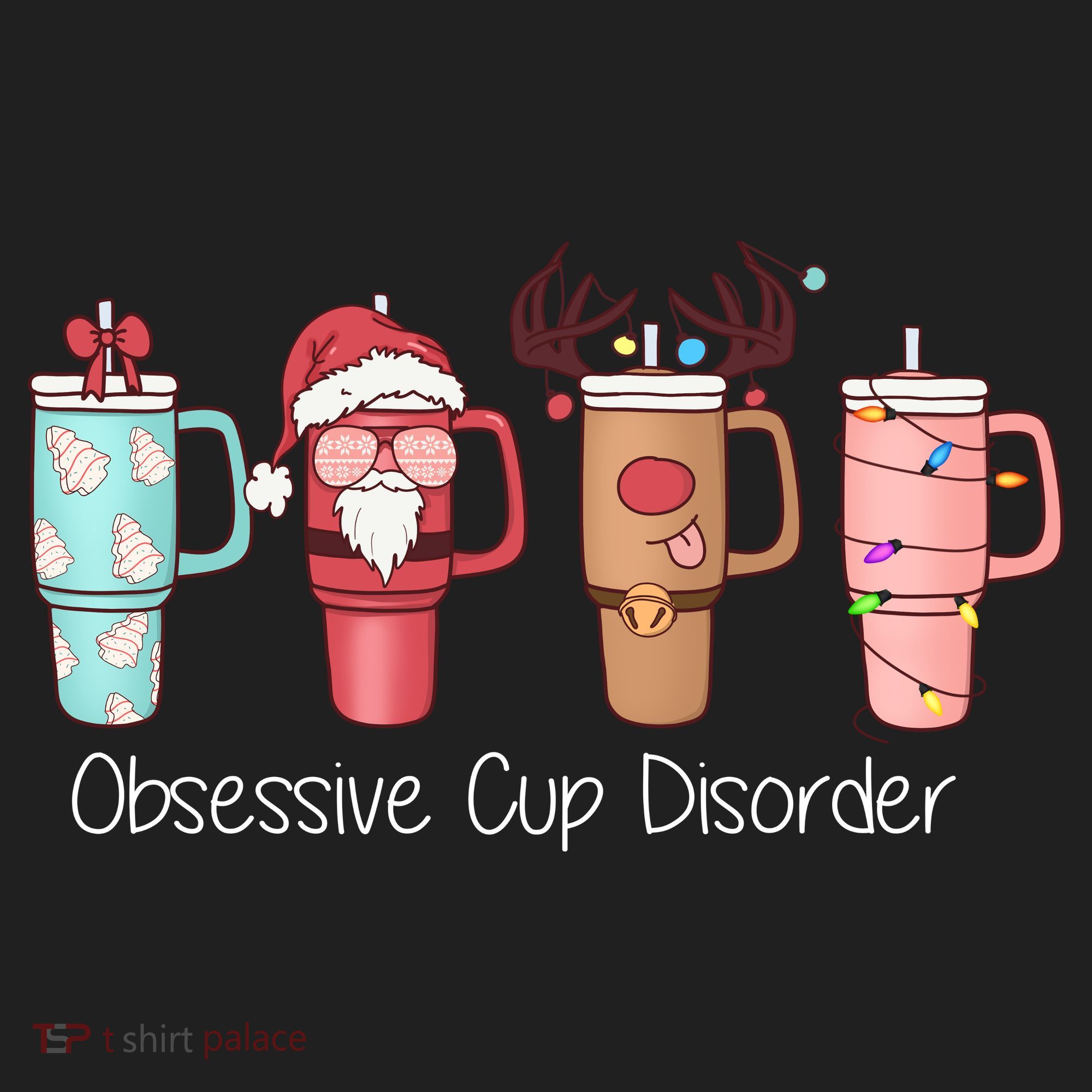 Obsessive Cup Disorder Cute Christmas Funny Beanie