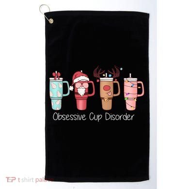 Obsessive Cup Disorder Cute Christmas Funny Golf Towel