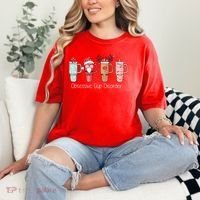 Obsessive Cup Disorder Cute Christmas Funny Comfort Colors T-Shirt thumb 2