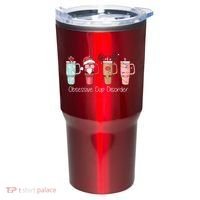 Obsessive Cup Disorder Cute Christmas Funny Tumbler thumb 0