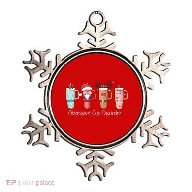Obsessive Cup Disorder Cute Christmas Funny Ornament