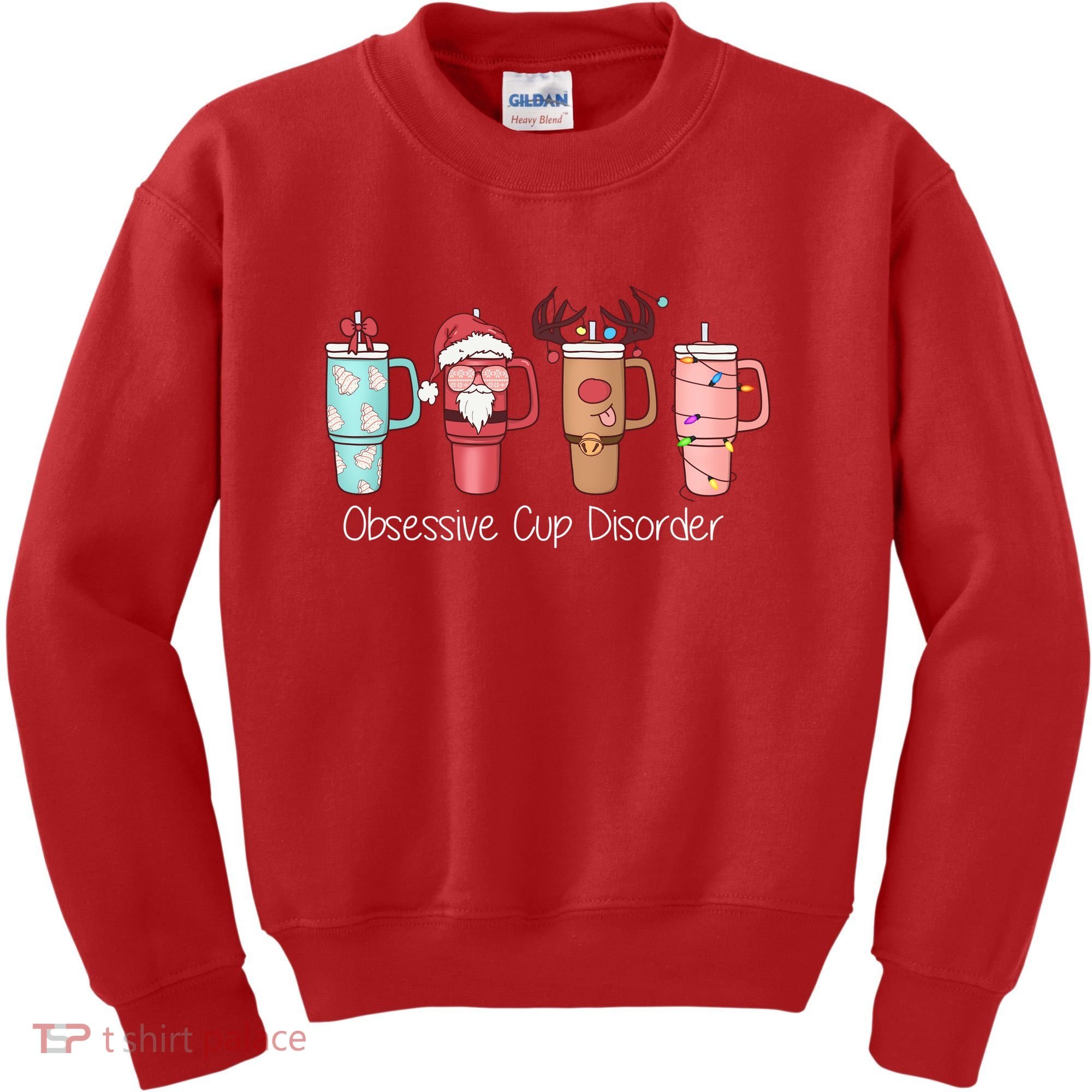 Obsessive Cup Disorder Cute Christmas Funny Kids Sweatshirt
