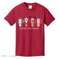 Obsessive Cup Disorder Cute Christmas Funny Kids T-Shirt thumb 0