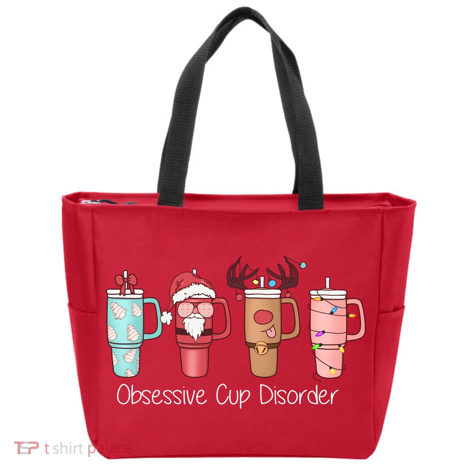Obsessive Cup Disorder Cute Christmas Funny Tote Bag