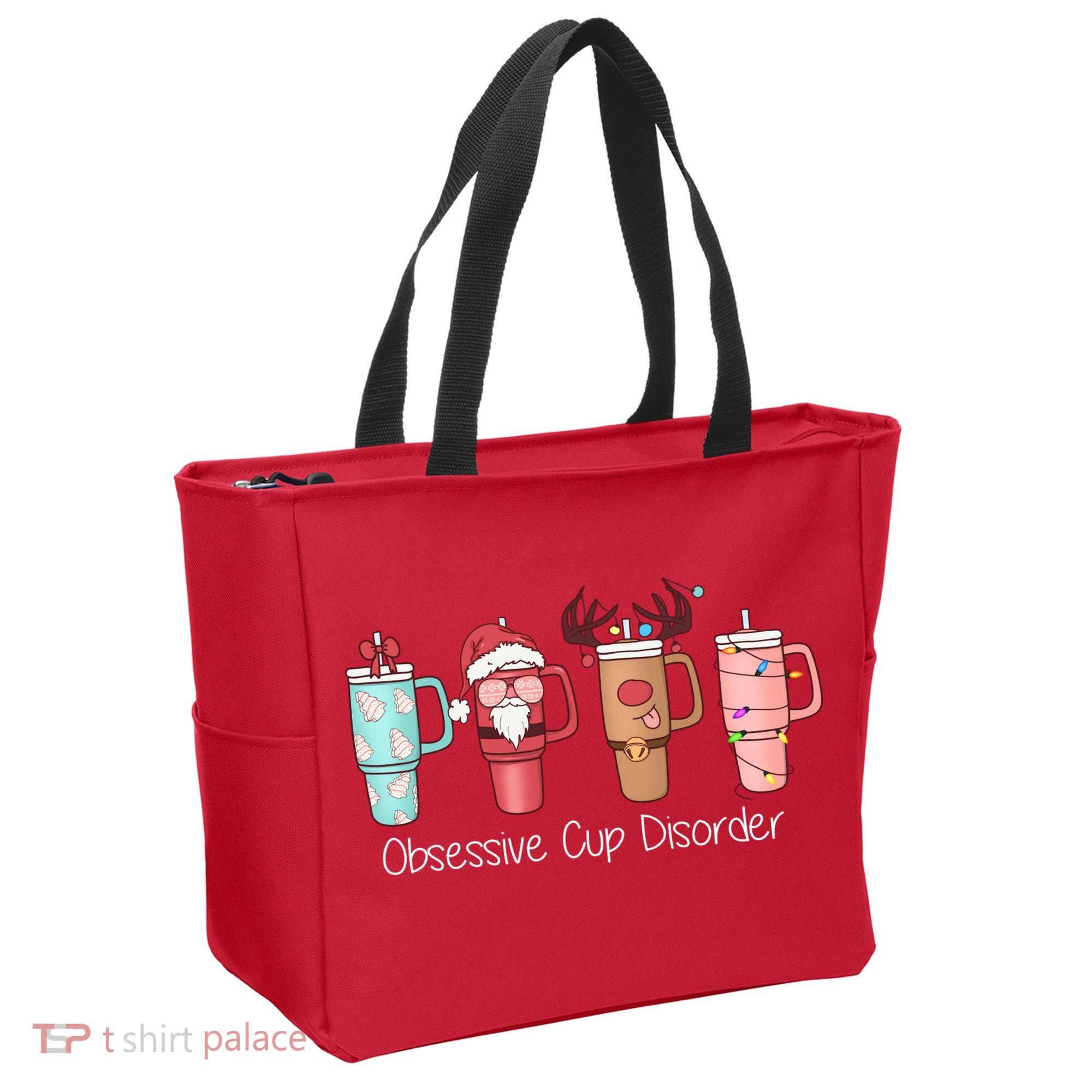 Obsessive Cup Disorder Cute Christmas Funny Tote Bag