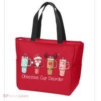 Obsessive Cup Disorder Cute Christmas Funny Tote Bag thumb 3