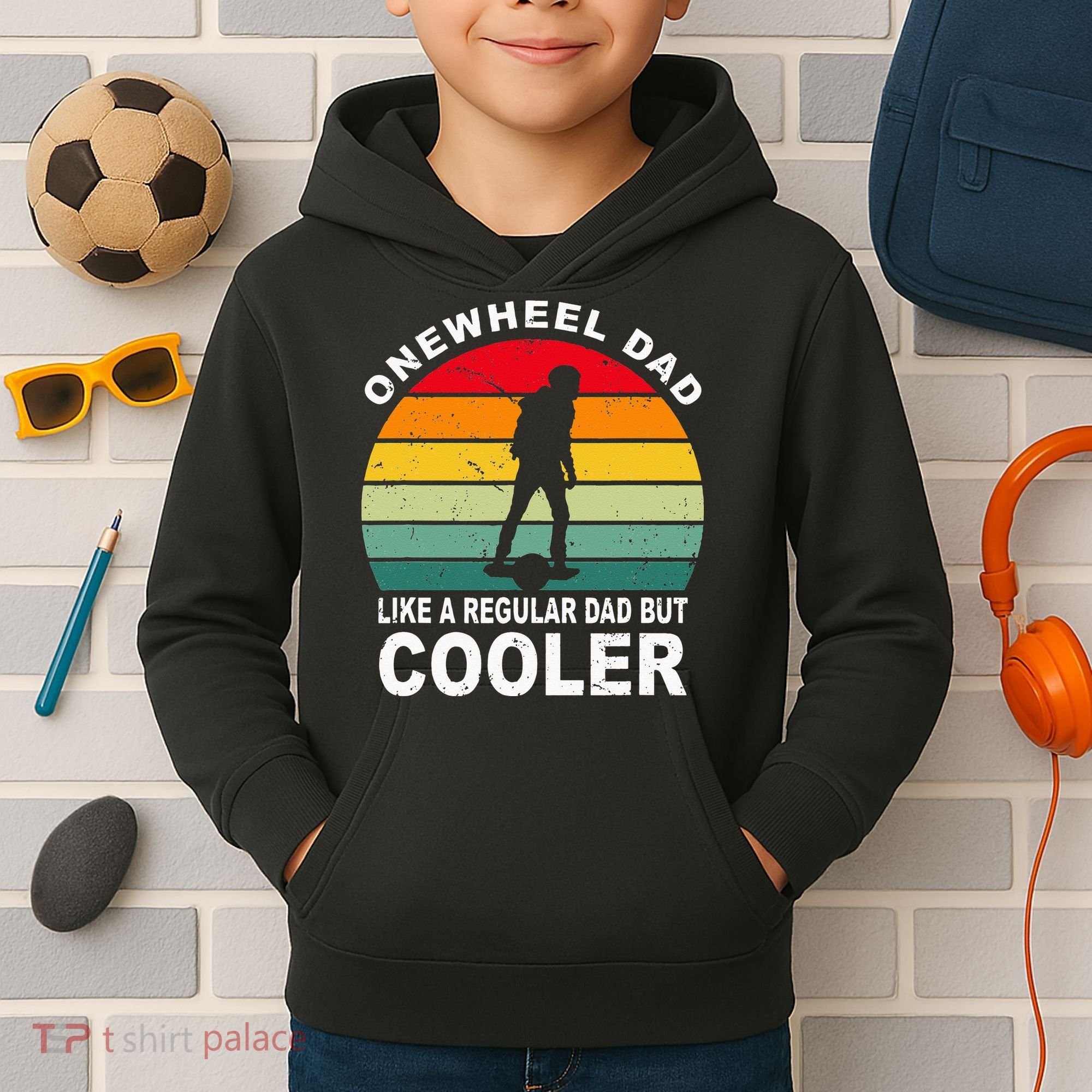 Onewheel Cool Dad One Wheel Kids Hoodie