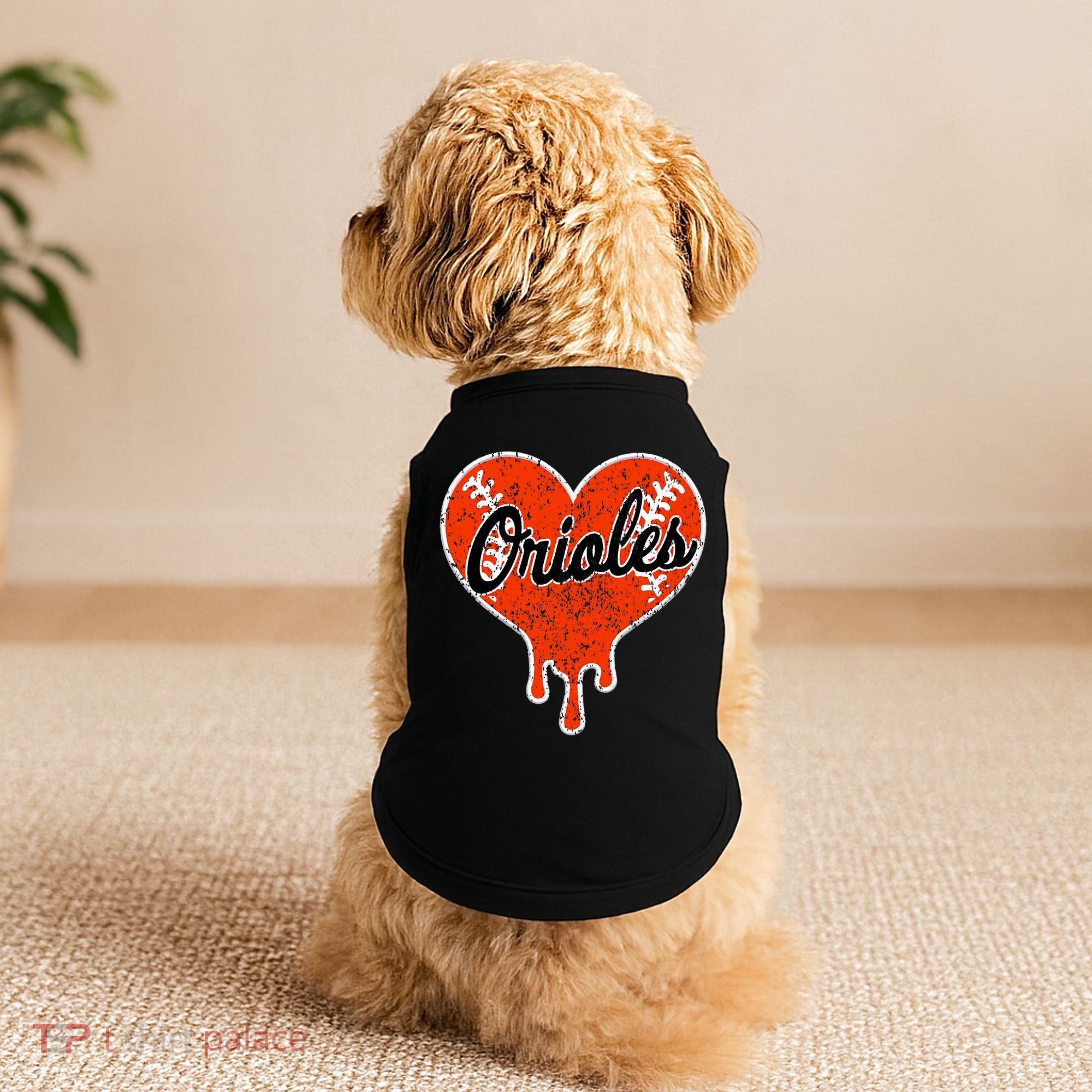 Oriole Cute Dripping Heart Doggie Tank