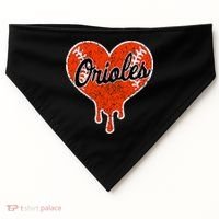 Oriole Cute Dripping Heart USA-Made Doggie Bandana thumb 0