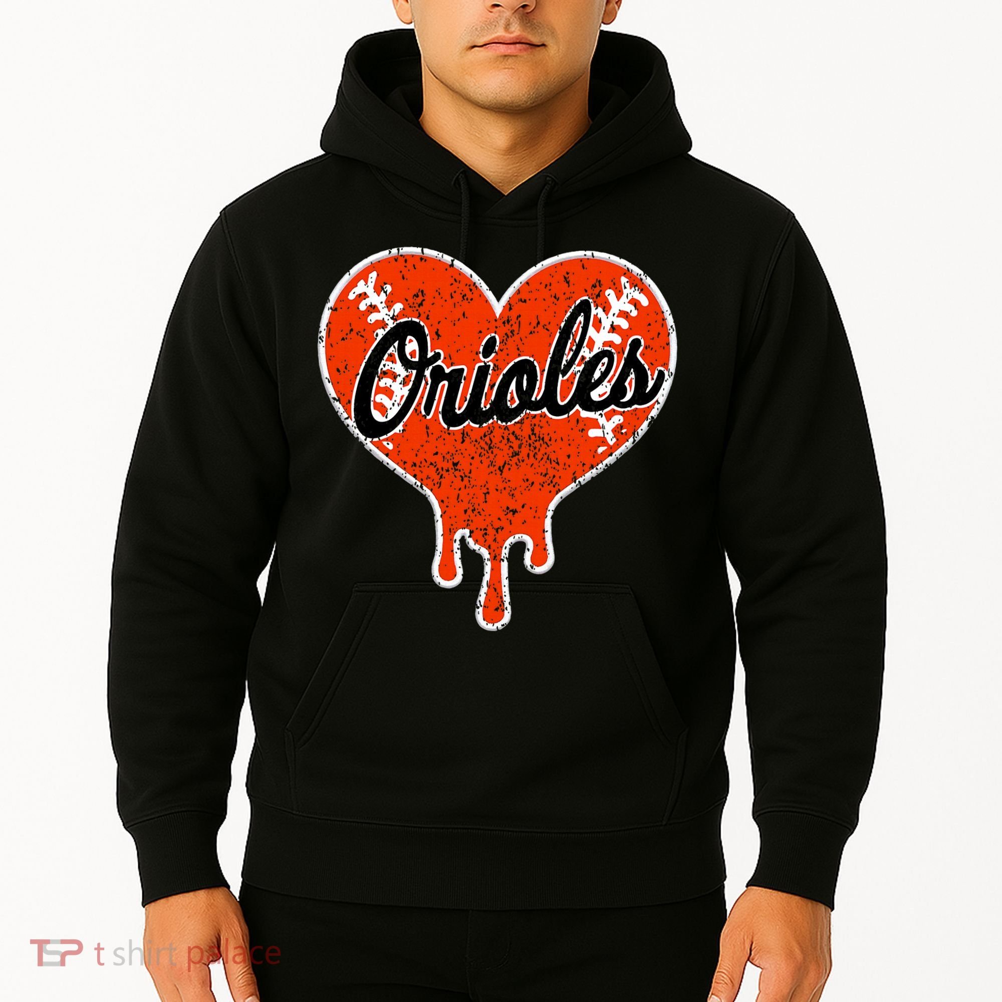 Oriole Cute Dripping Heart Hoodie