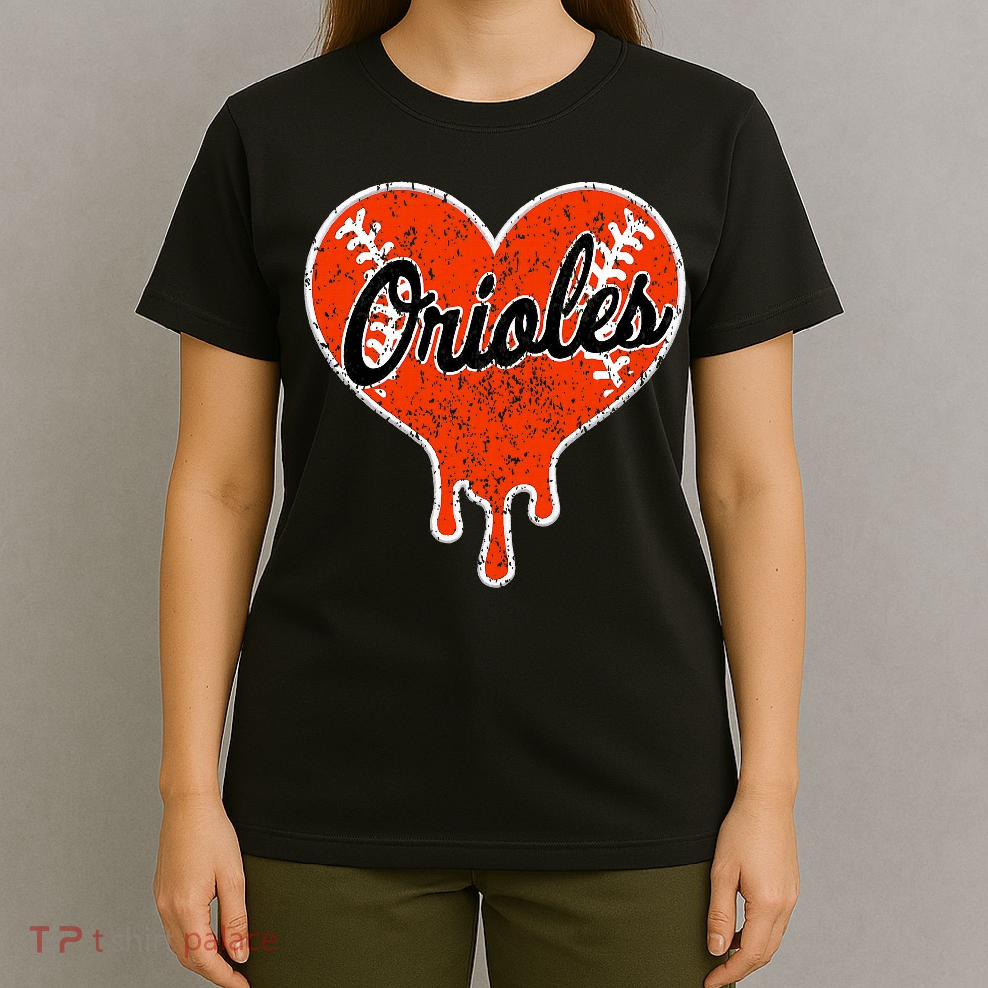 Oriole Cute Dripping Heart T-Shirt