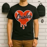 Oriole Cute Dripping Heart T-Shirt thumb 6