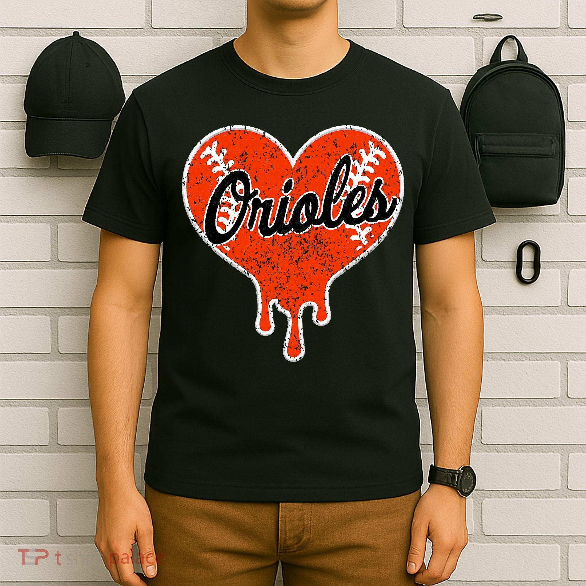 Oriole Cute Dripping Heart T-Shirt