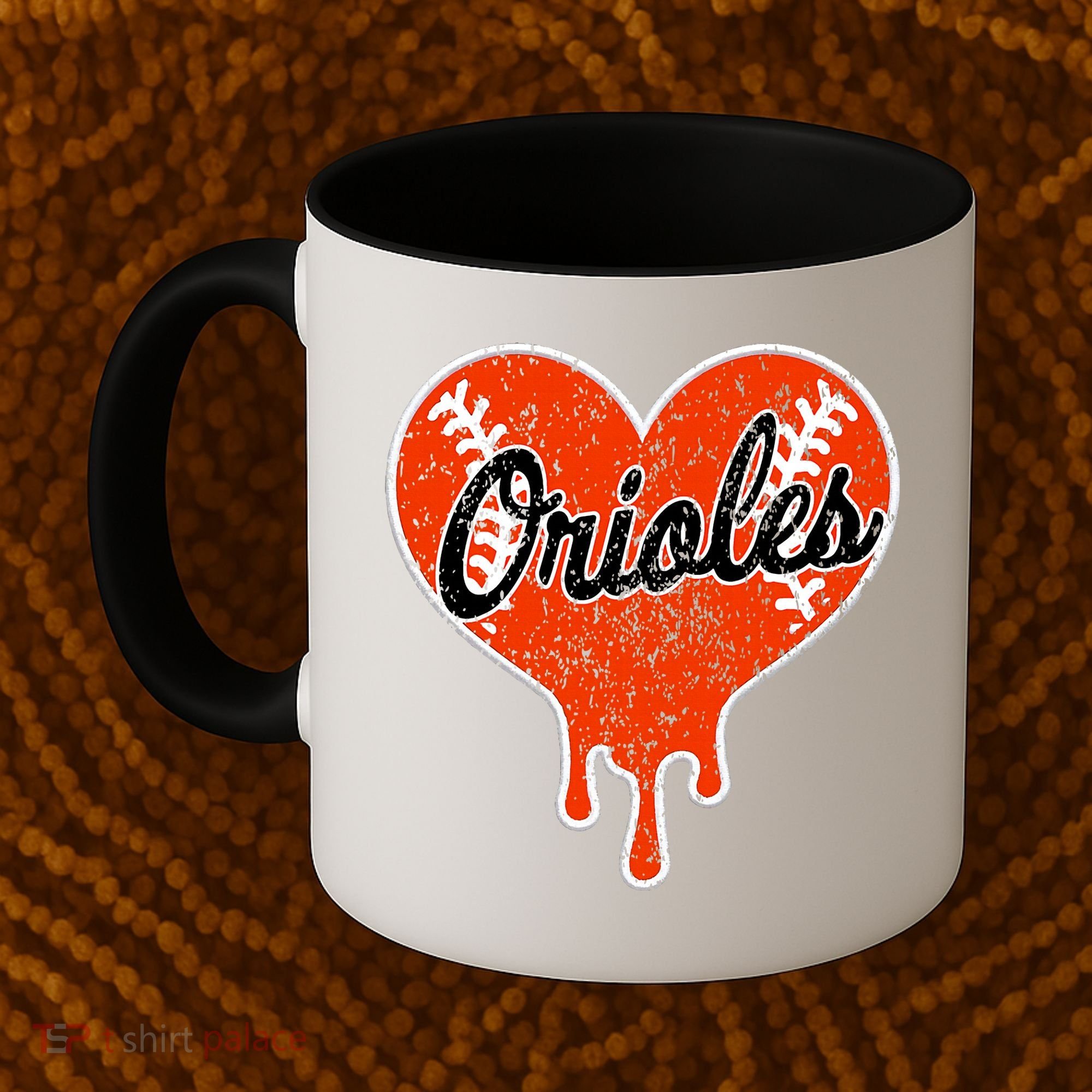 Oriole Cute Dripping Heart Coffee Mug