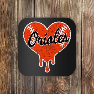 Oriole Cute Dripping Heart Coaster