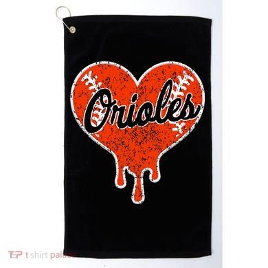 Oriole Cute Dripping Heart Golf Towel