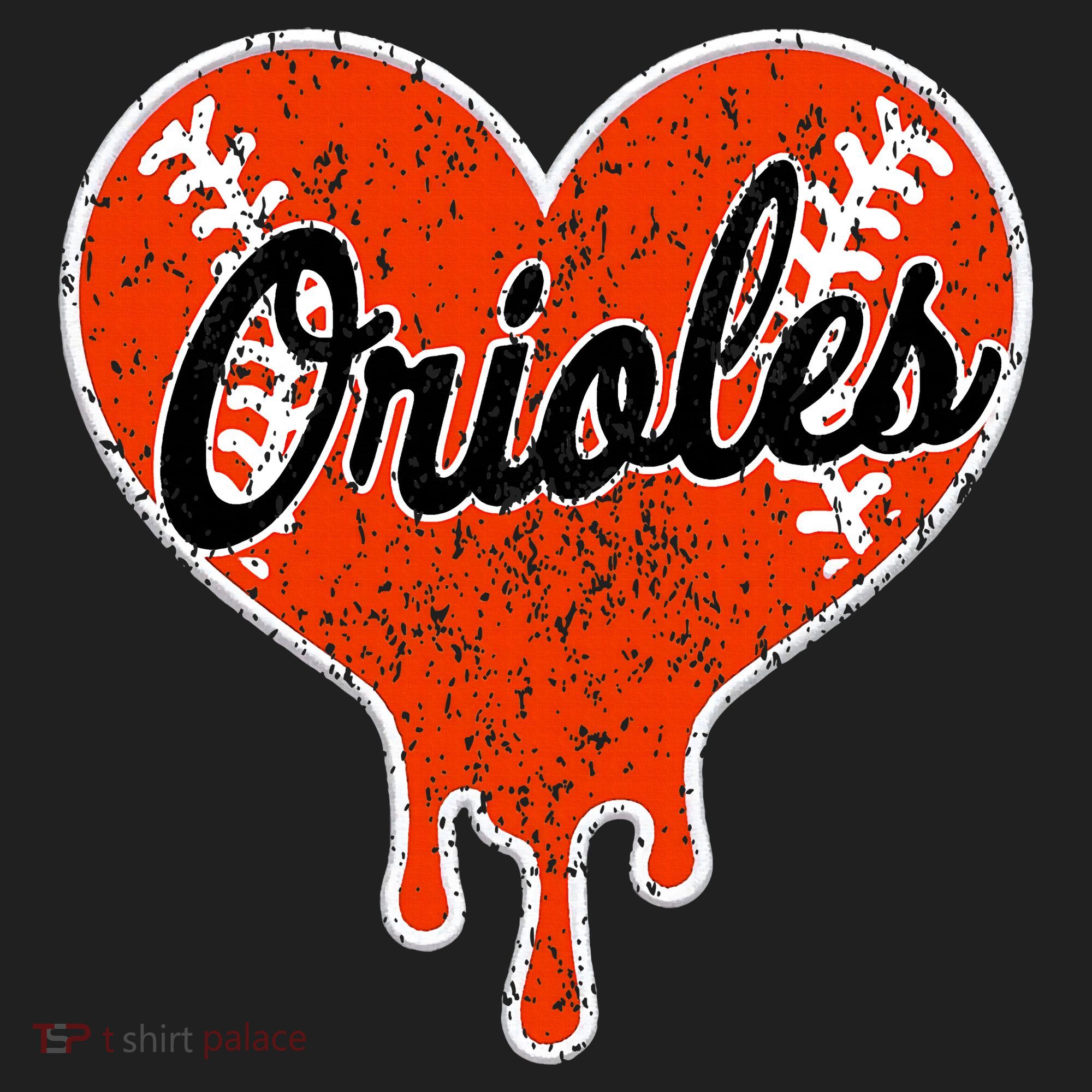 Oriole Cute Dripping Heart Golf Towel