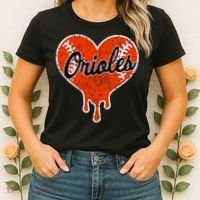 Oriole Cute Dripping Heart Women's T-Shirt thumb 2