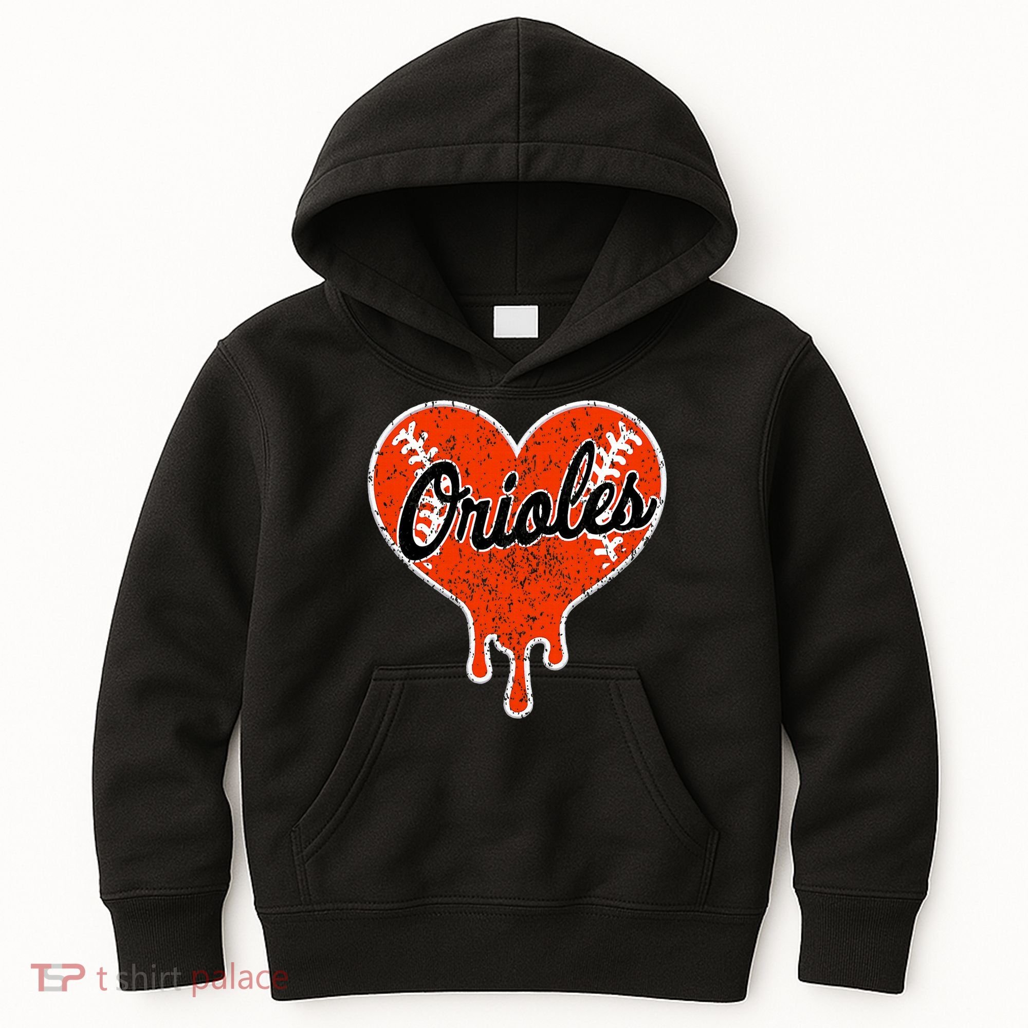 Oriole Cute Dripping Heart Kids Hoodie