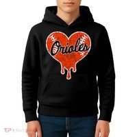 Oriole Cute Dripping Heart Kids Hoodie thumb 4
