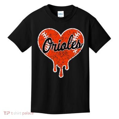 Oriole Cute Dripping Heart Kids T-Shirt