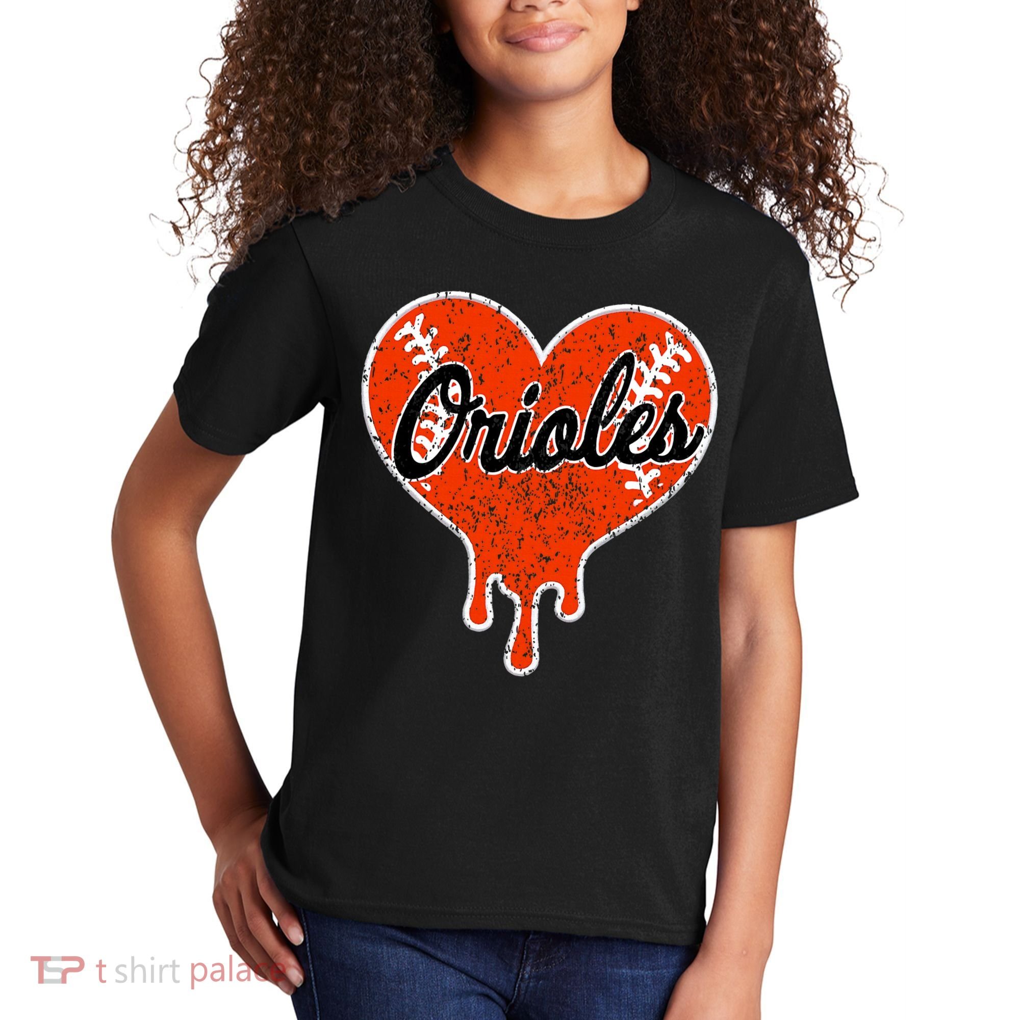 Oriole Cute Dripping Heart Kids T-Shirt