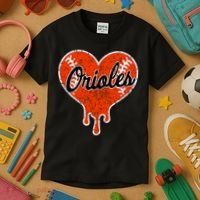 Oriole Cute Dripping Heart Kids T-Shirt thumb 3