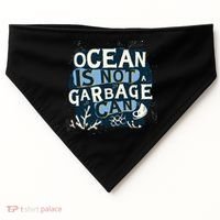 Ocean Is Not A Garbage Can USA-Made Doggie Bandana thumb 0