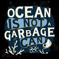 Ocean Is Not A Garbage Can Ornament thumb 1