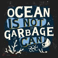 Ocean Is Not A Garbage Can Golf Towel thumb 3
