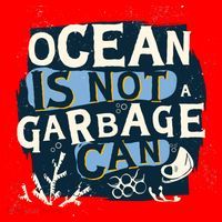Ocean Is Not A Garbage Can Santa Hat thumb 1